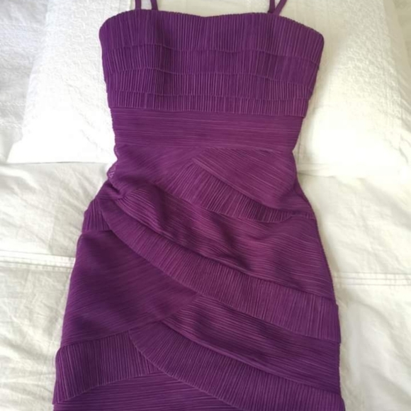BCBGMaxaAzria Bustier Tiered Ruched Dress - Picture 3 of 5